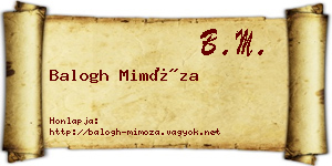 Balogh Mimóza névjegykártya